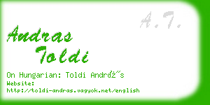 andras toldi business card